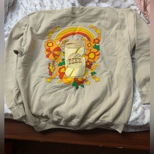 Vintage-Inspired Graphic Sweatshirt w/ Retro Beer Design from Rosehound Apparel